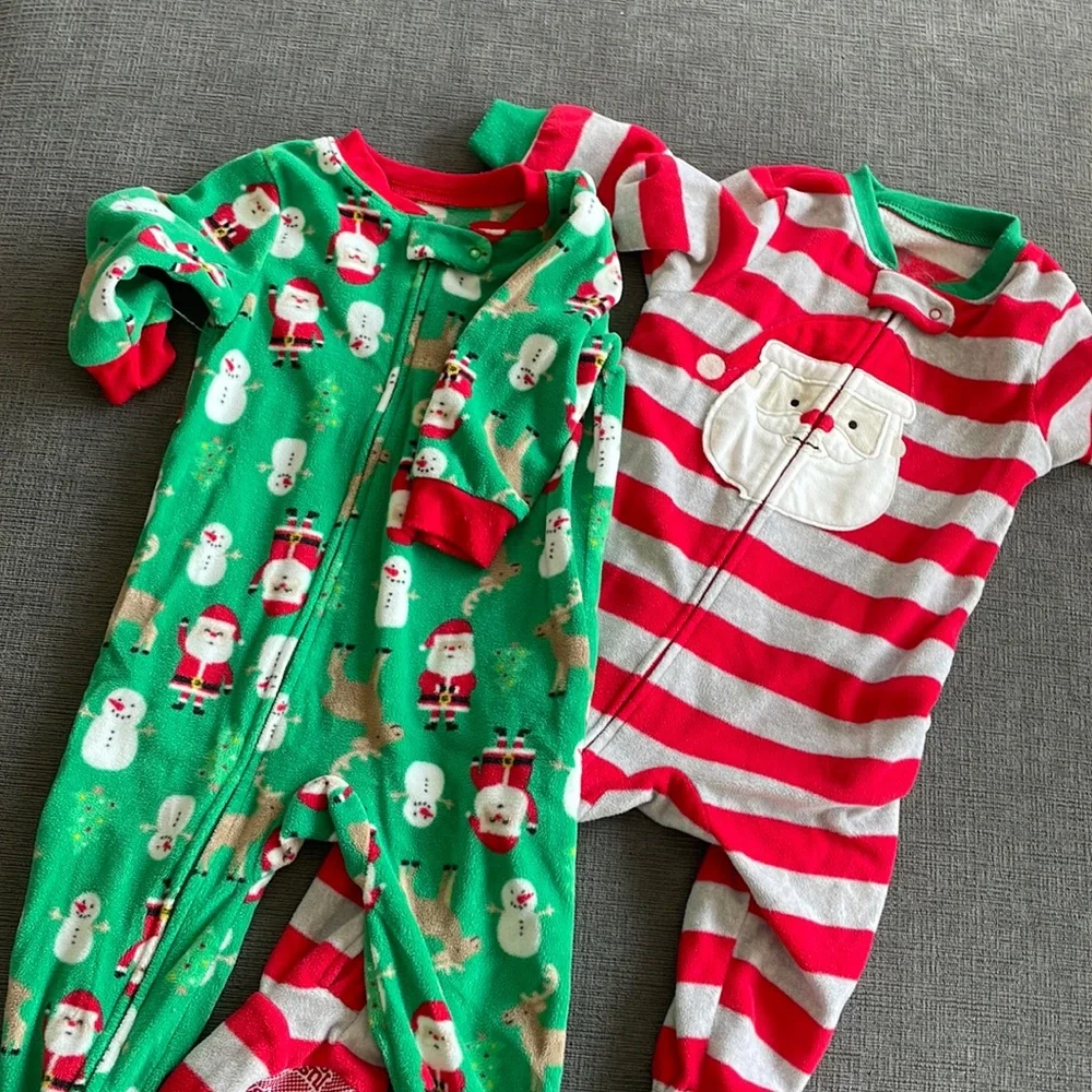 Carters Christmas footsie pajamas! - Picture 1 of 4